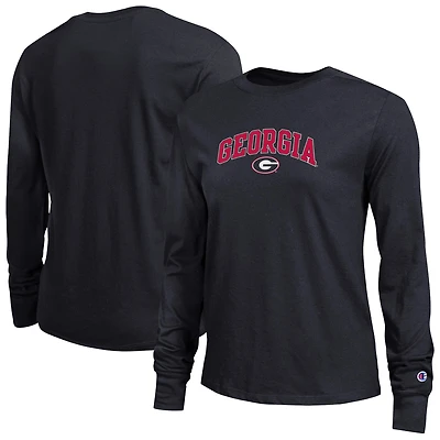 Women's Champion Georgia Bulldogs Arch Over Logo Long Sleeve T-Shirt