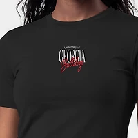 Women's Champion  Black Georgia Bulldogs Athletic Soft-Touch Fitted T-Shirt