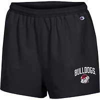 Short taille haute de supporter football des Bulldogs Géorgie Champion pour femme, noir