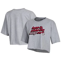 T-shirt court Boyfriend Champion Georgia Bulldogs pour femme, gris