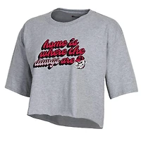 T-shirt court Boyfriend Champion Georgia Bulldogs pour femme, gris