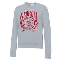 Sweat-shirt à col rond Powerblend gris chiné pour femme