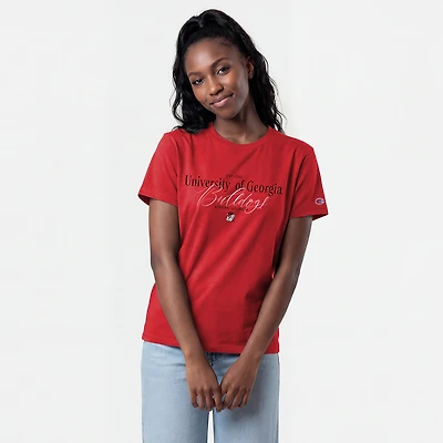 Women's Champion  Red Georgia Bulldogs Lifestyle T-Shirt
