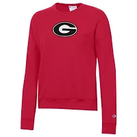 Sweat-shirt Powerblend rouge champion pour femme des Georgia Bulldogs
