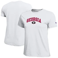 Women's Champion  White Georgia Bulldogs Arched Over Logo T-Shirt