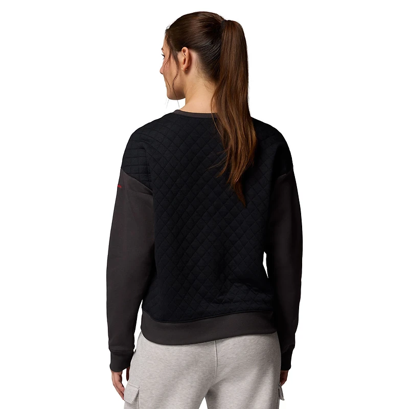 Sweat-shirt matelassé noir Columbia Georgia Bulldogs pour femme
