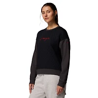 Sweat-shirt matelassé noir Columbia Georgia Bulldogs pour femme