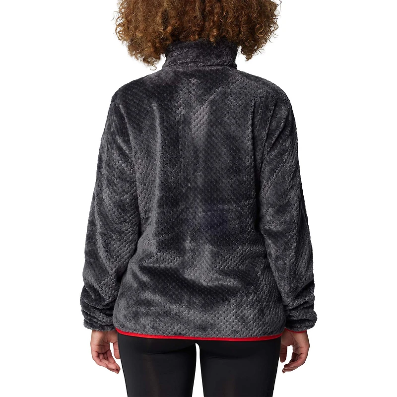 Women's Columbia  Black Georgia Bulldogs Fireside II Sherpa Full-Zip Jacket