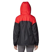Veste coupe-vent à capuche entièrement zippée Columbia Georgia Bulldogs Flash Forward pour femme, rouge/noir
