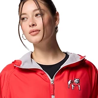 Coupe-vent à capuche Columbia rouge/gris Georgia Bulldogs Spire pour femme