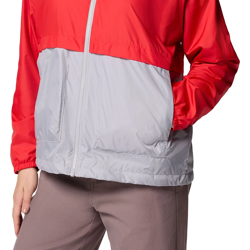 Coupe-vent à capuche Columbia rouge/gris Georgia Bulldogs Spire pour femme