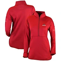 Women's Columbia  Red Georgia Bulldogs Omni-Wick Go For It Half-Zip Pullover Top