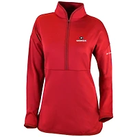 Women's Columbia  Red Georgia Bulldogs Omni-Wick Go For It Half-Zip Pullover Top