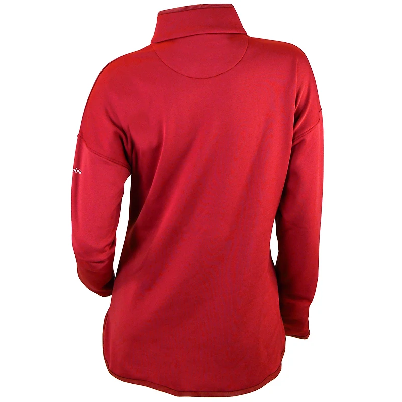 Women's Columbia  Red Georgia Bulldogs Omni-Wick Go For It Half-Zip Pullover Top