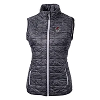 Women's Cutter & Buck Black Georgia Bulldogs Eco Full-Zip Puffer Vest