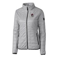 Women's Cutter & Buck Gray Georgia Bulldogs Rainier Eco Insulated Puffer Full-Zip Jacket