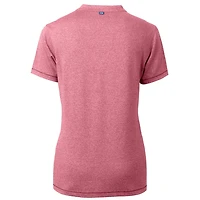 Women's Cutter & Buck Heather Red Georgia Bulldogs Forge Blade V-Neck Top