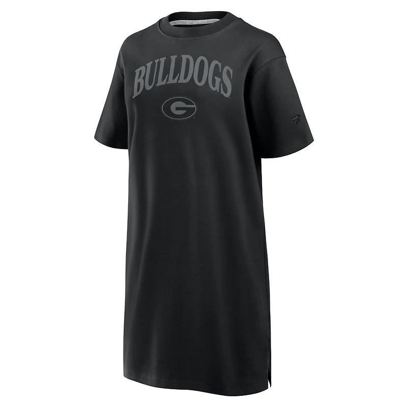 Women's Fanatics Black Georgia Bulldogs Elements Go Tri-Blend T-Shirt Dress