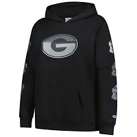 Women's Fanatics Black Georgia Bulldogs Plus Sleeve Hit Pullover Hoodie