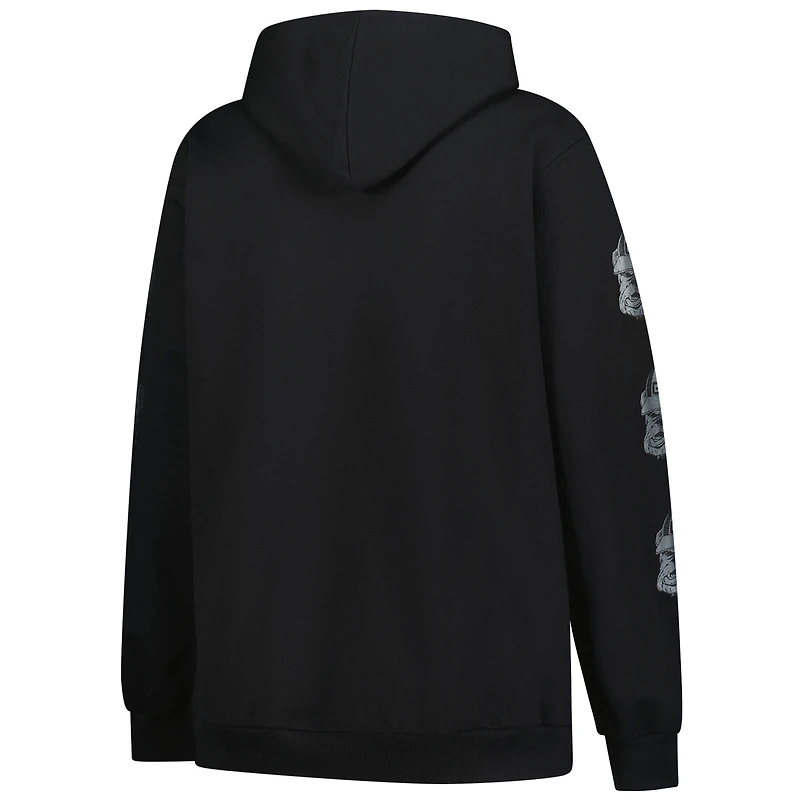 Women's Fanatics Black Georgia Bulldogs Plus Sleeve Hit Pullover Hoodie