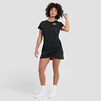 Robe t-shirt drapée froncée noire Fanatics pour femme, Georgia Bulldogs