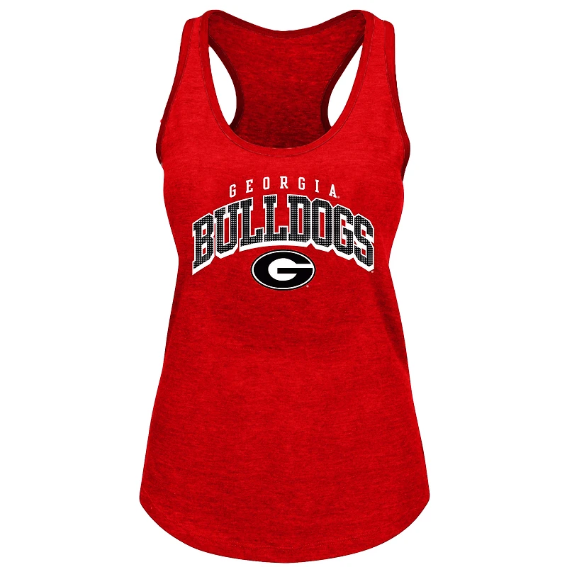 Women's Fanatics Red Georgia Bulldogs Plus Arch Tank Top