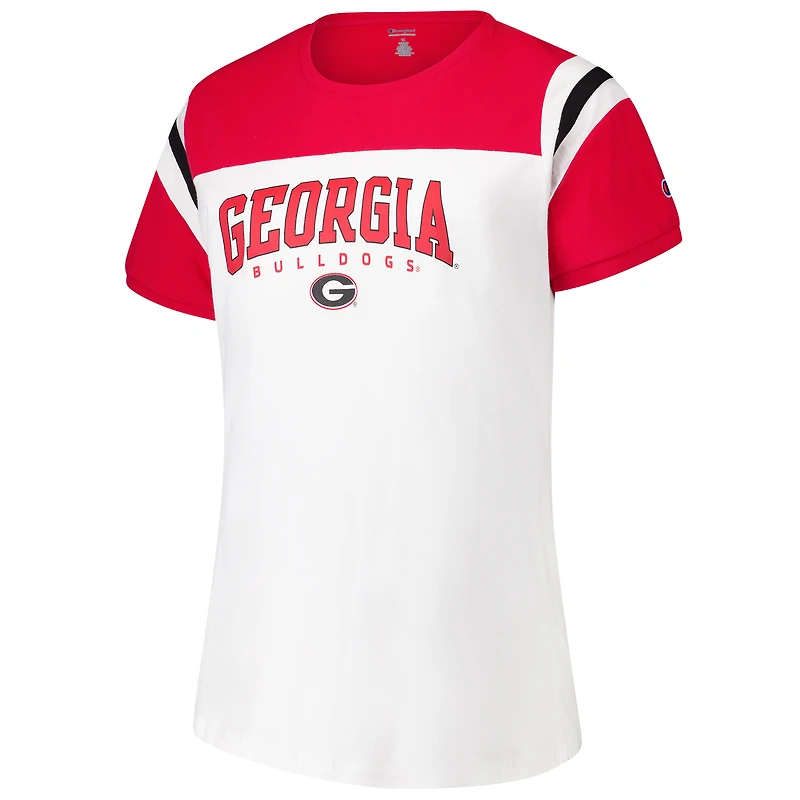 T-shirt Fanatics pour femme, blanc, Georgia Bulldogs, grande taille, Winning Gear