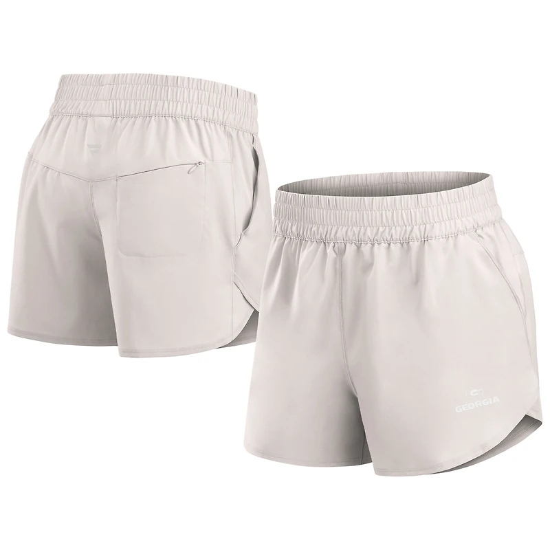 Women's Fanatics White Georgia Bulldogs Studio Woven Vibe Shorts