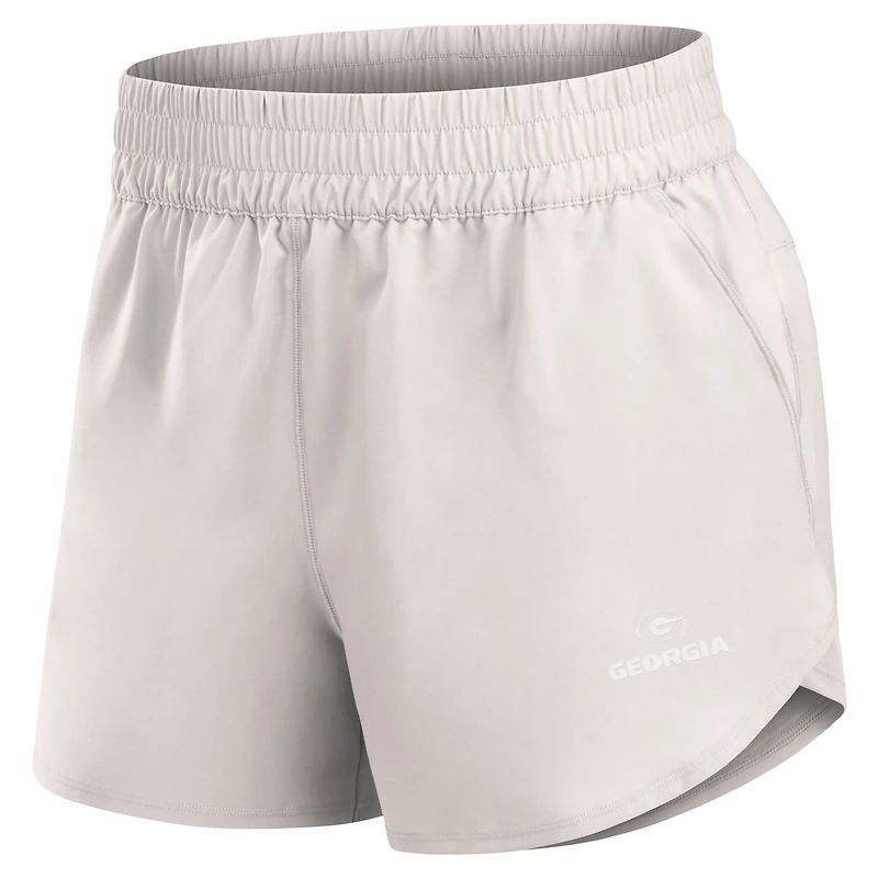 Women's Fanatics White Georgia Bulldogs Studio Woven Vibe Shorts