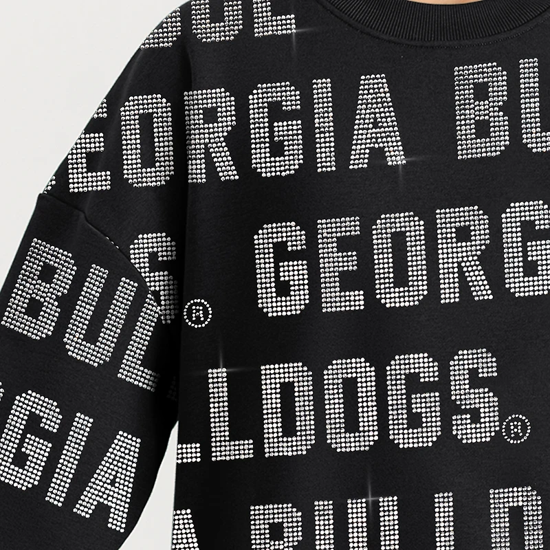 Women's Gameday Couture  Black Georgia Bulldogs Hype Era Sweatshirt