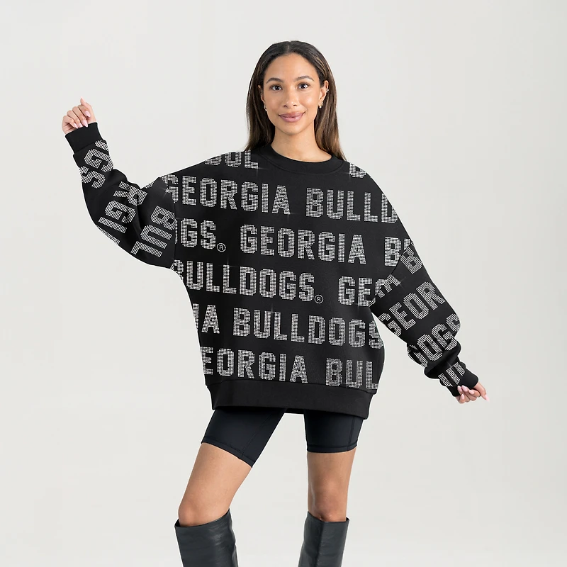 Women's Gameday Couture  Black Georgia Bulldogs Hype Era Sweatshirt