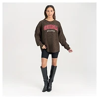 Women's Gameday Couture Brown Georgia Bulldogs Leopard Oversized Sweatshirt