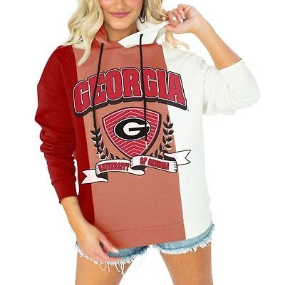 Women's Gameday Couture Red Georgia Bulldogs Hall of Fame Colorblock Pullover Hoodie