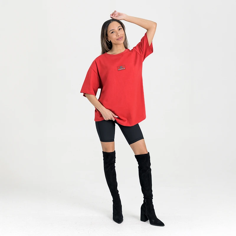 T-shirt surdimensionné Gameday Couture rouge Georgia Bulldogs pour femme, « Back at Ya »