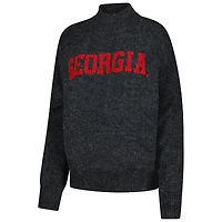 Women's Gameday Social  Black Georgia Bulldogs Oversized Varsity Sweater