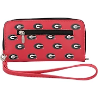 Portefeuille zippé Georgia Bulldogs pour femme