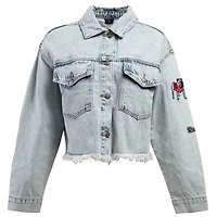 Veste en jean délavée à boutons pour femme Hype and Vice Denim Georgia Bulldogs