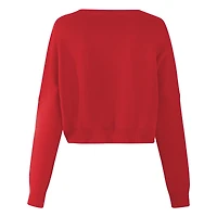 Pull court surdimensionné en tricot Ivy pour femme Hype and Vice Red Georgia Bulldogs