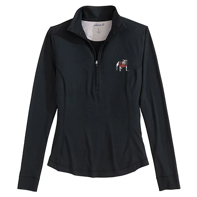 Pull à demi-zip Susie noir Georgia Bulldogs de johnnie-O pour femme