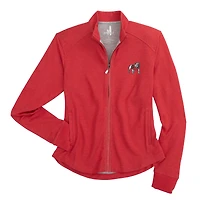 Veste johnnie-O Tomi rouge Georgia Bulldogs pour femme, fermeture éclair intégrale, mélange de trois matières