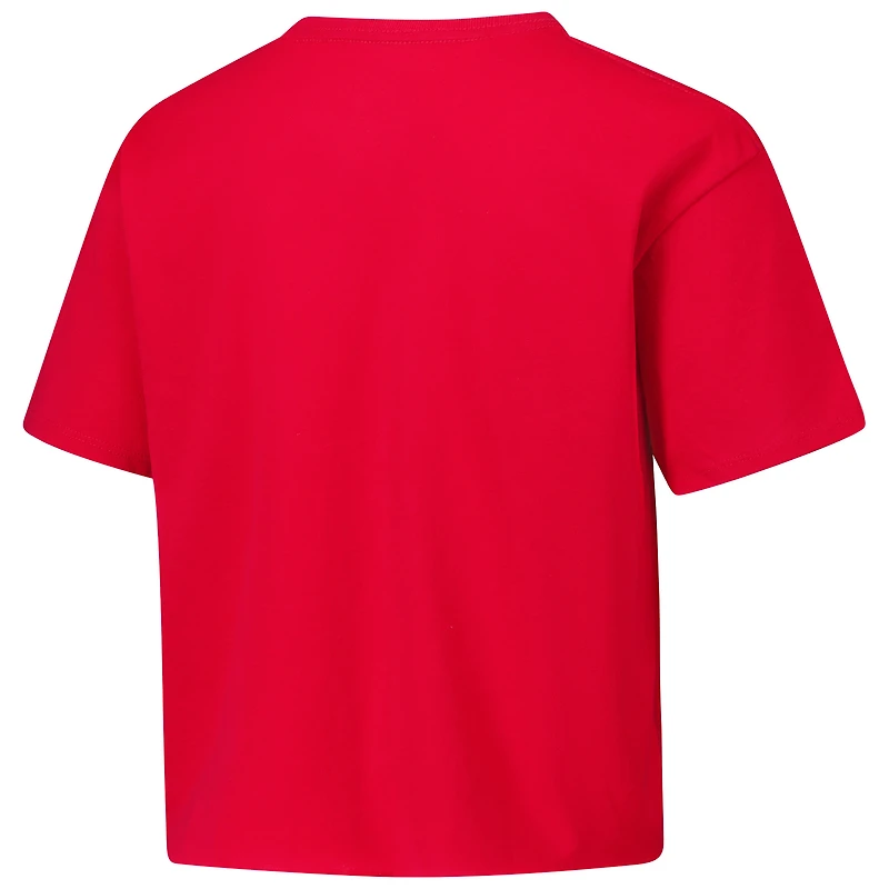 Women's League Collegiate Wear Red Georgia Bulldogs Clothesline Cotton Midi T-Shirt