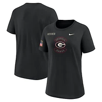 Women's Nike Black Georgia Bulldogs 2025 Military Appreciation Dri-FIT T-Shirt