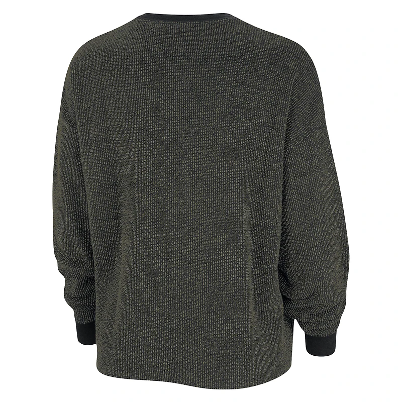 Sweat-shirt à enfiler Nike Georgia Bulldogs Yoga Script pour femme, noir