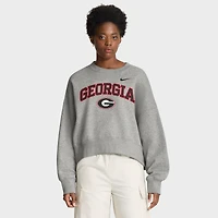 Women's Nike Red Georgia Bulldogs Oversized Phoenix Arch Pullover Sweatshirt