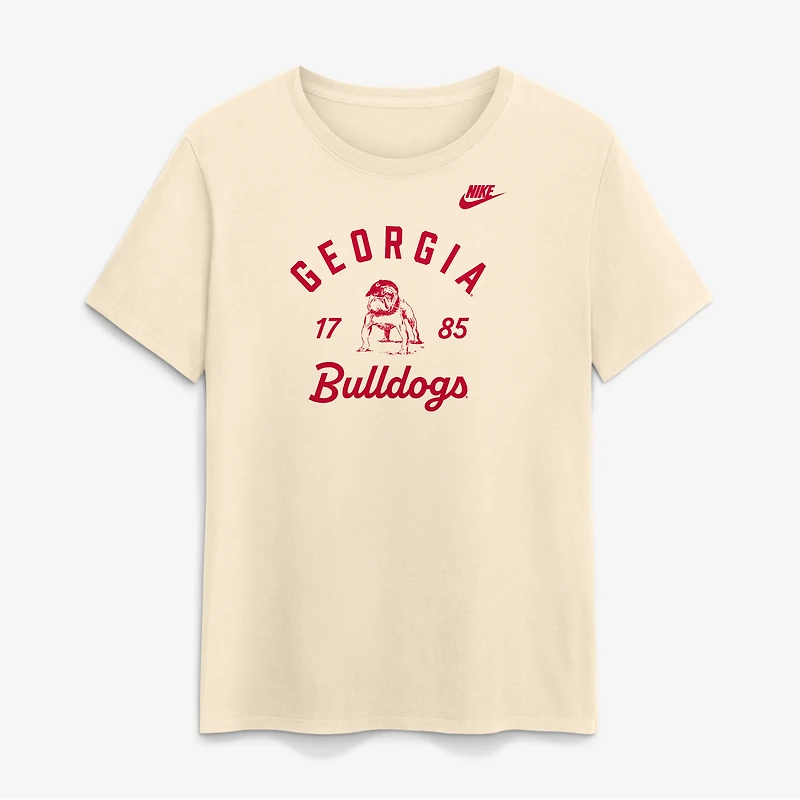 T-shirt Nike naturel pour femmes Georgia Bulldogs Legacy Team Name