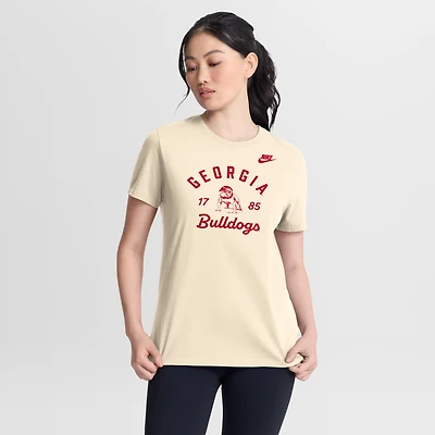 T-shirt Nike naturel pour femmes Georgia Bulldogs Legacy Team Name