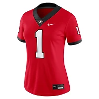 Maillot de match rouge Nike #1 Georgia Bulldogs pour femme