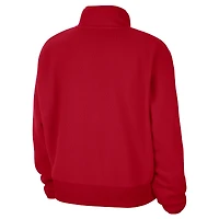 Women's Nike Red Georgia Bulldogs Fly Fleece Quarter-Zip Jacket