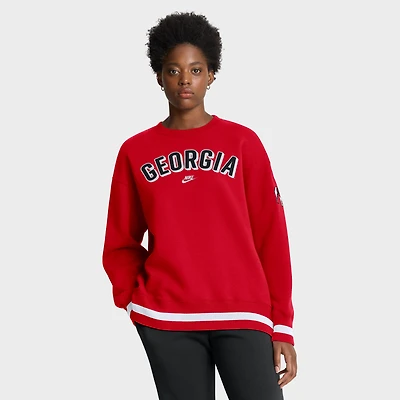 Sweat-shirt surdimensionné Nike rouge Georgia Bulldogs Legacy Phoenix pour femme