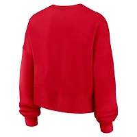 Women's Nike Red Georgia Bulldogs Oversized Phoenix Arch Pullover Sweatshirt